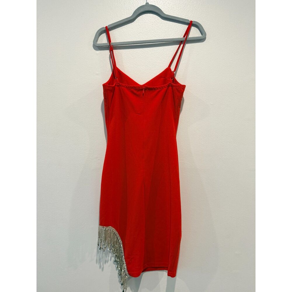 Mini Dress with Rhinestone Dangle